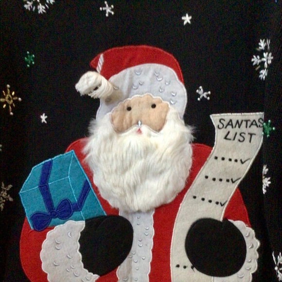 🎄Santa on the roof on a cardigan front & back! - Picture 5 of 15